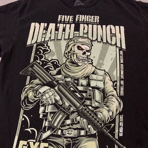 Five Finger Death Punch Tee Size Large - Picture 3 of 5